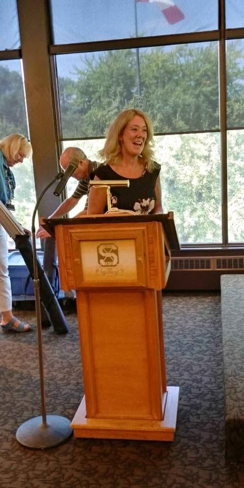 Michelle Parks at a community event in Sarnia